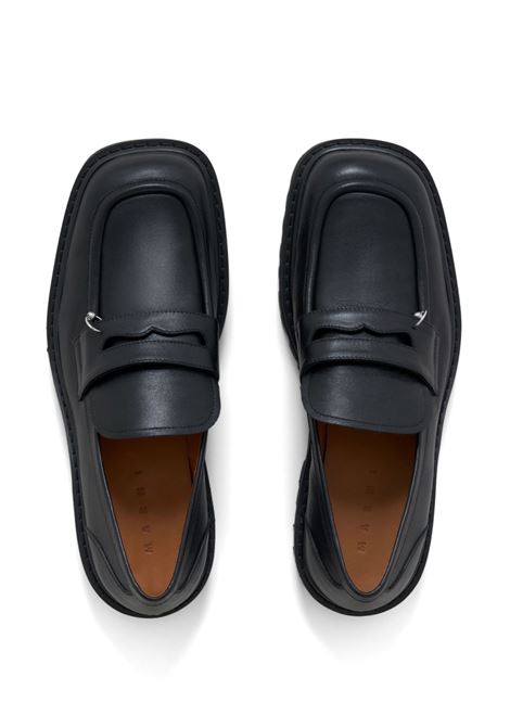 mocassino chunky piercing 2.0 uomo nero MARNI | MOMR005903 P508800N99